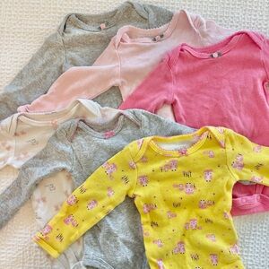 Simple Joys by Carter’s Baby Girl Bodysuit Lot – Newborn, 6-Pack
